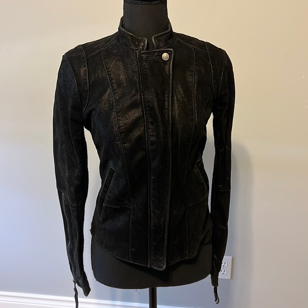 Black suede free people jacket